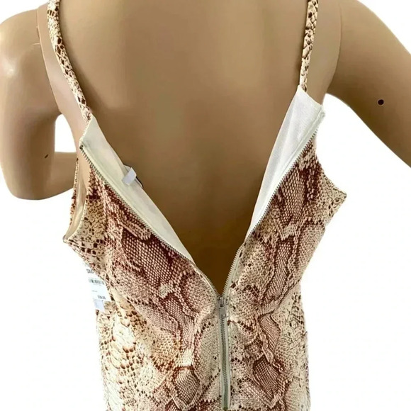 NWT BAR III Snakeskin Print Tank Top Sleeveless Blouse Back Zipper Closure - Picture 9 of 13